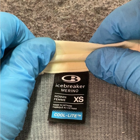 Icebreaker Merino Cool-Lite Top in Gray and Cream Size XS - Picture 2 of 7